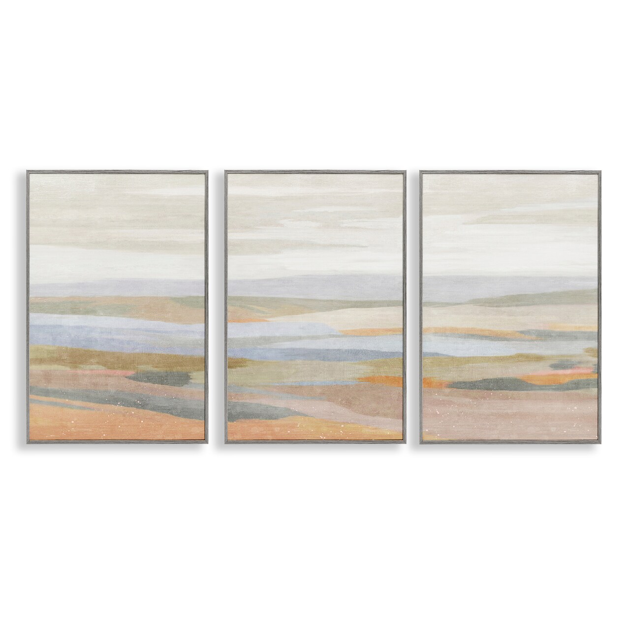 Stupell Industries Beachy Mellow Landscapes 3pc Framed Giclee Wall Art Set Design by Suzanne Nicoll